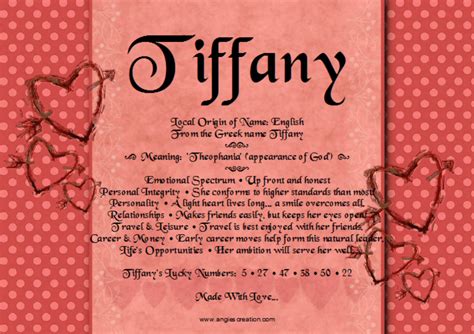 Qual O Significado Do Nome Tiffany