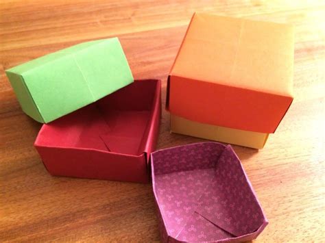 Teebeutel in der küche, büroklammern im büro). Origami: Hübsche Papierschachteln falten - Familienblog ...