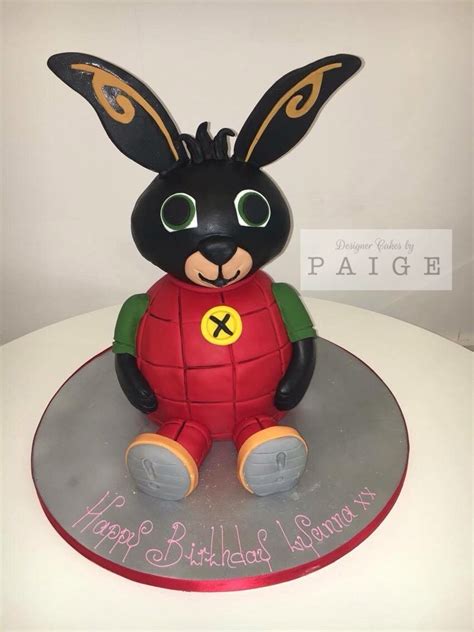 Bing The Black Rabbit Cake 3d Sculped Bunny Cake For Birthday Cake