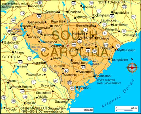 South Carolina Map Infoplease