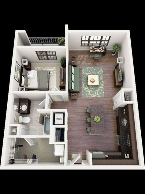 Very Nice And Comfortable Planning Of The Apartment 2 Bedroom