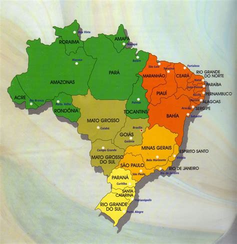 Mapa Do Brasil E Capitais Trabalho De Escola Mapa Brasil