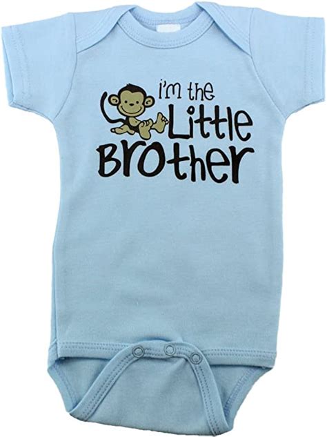 Baby Boys Onesies With Monkey And Im The Little Brother Onesies