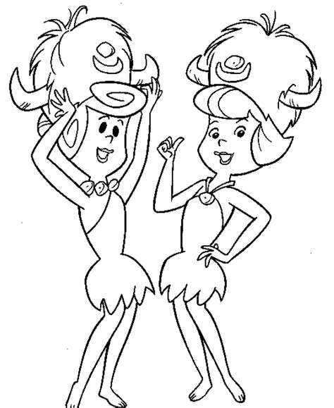 Desenho De Wilma E Betty Para Colorir