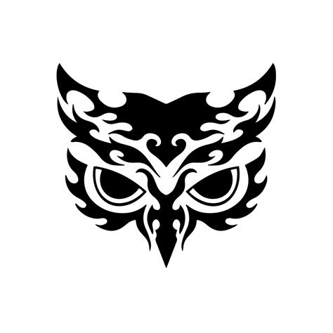 Tribal Owl Logo Tattoo Design Stencil Vector Illustration 16189205