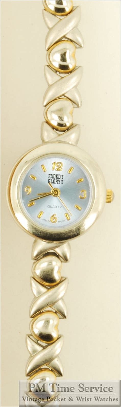 Faded Glory Vintage Quartz Wrist Watch Silver Toned And By Pmtime