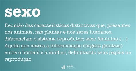 sexo dicio dicionário online de português