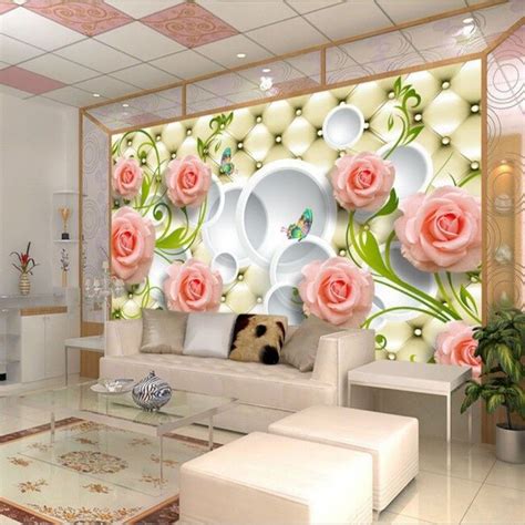 Beibehang 3d Wallpaper Custom Mural Hd Photo Elegant Rose Soft Pack 3 D