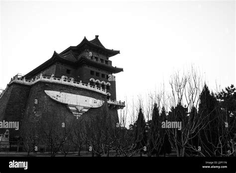 Zhengyang Gate Qian Men Near Tiananmen Square Beijing China Stock