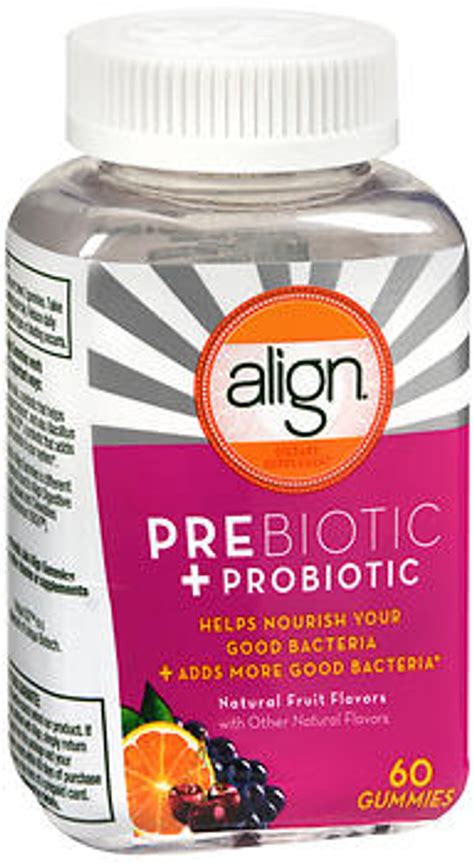 Align Prebiotic Probiotic Gummies Natural Fruit Flavors 60 Ct The