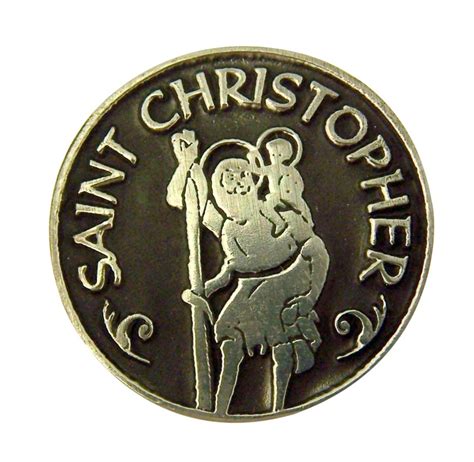 Patron Of Travelers Saint Christopher Devotional Prayer Coin Other