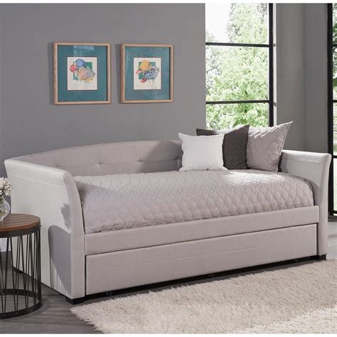 Richlands Furniture Morgan Twin Daybed With Trundle In Dove Gray Nfm Daybed With Trundle