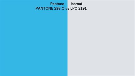 Pantone 298 C Vs Isomat Lpc 2191 Side By Side Comparison