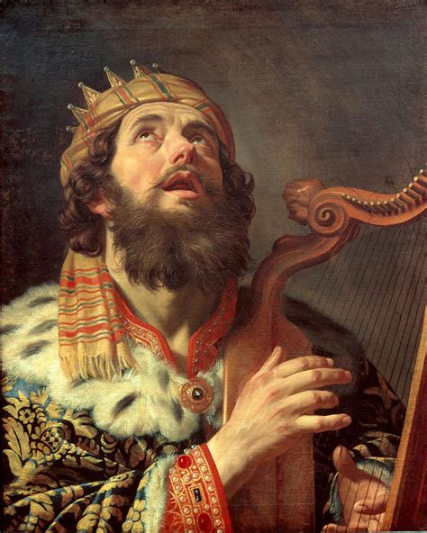 King David Playing The Harp Painting By Gerrit Van Honthorst