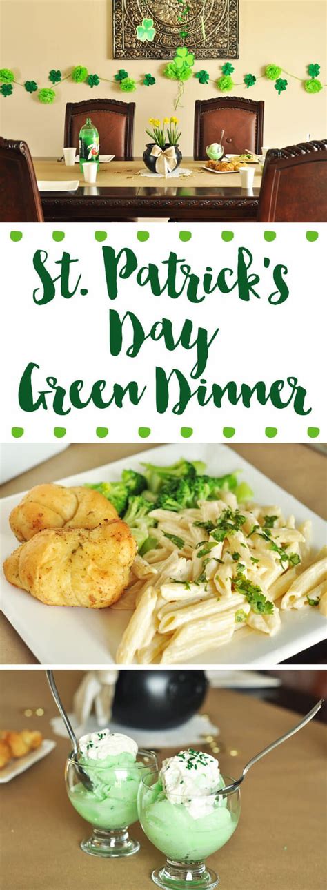 St Patricks Day Green Dinner Celebration A Meal That Is Done In