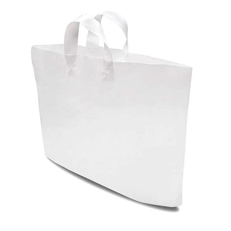 Prime Line Packaging White Plastic Shopping Bags With Handles For All