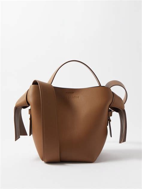 Acne Studios Musubi Mini Leather Cross Body Bag Tan Coshio Online Shop