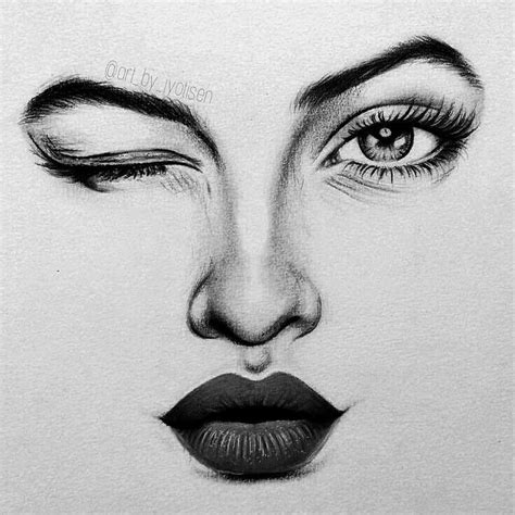 Abstract Pencil Drawings Of Faces