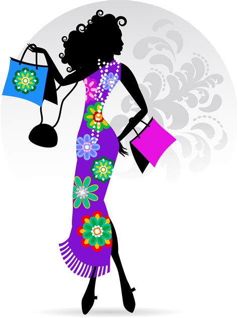 Fashion girl with shopping vectors 15 - Vector People free ...