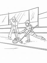 Curling Wintersport Wintersportarten Malvorlagen sketch template