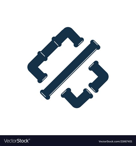 Pipe Logo Icon Design Template Royalty Free Vector Image