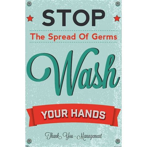 Stop The Spread Of Germs Wash Your Hands Poster