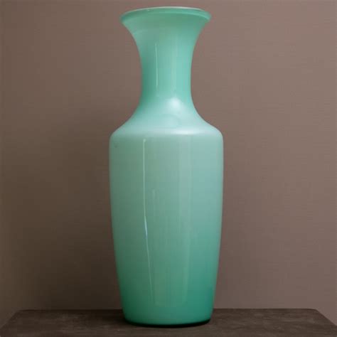 Italian Aqua Green Murano Glass Vase By Venini 1992 For Sale At Pamono