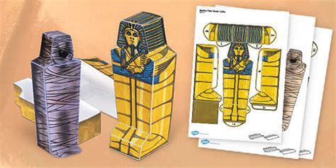 egyptian mummy paper model pack creat de profesori