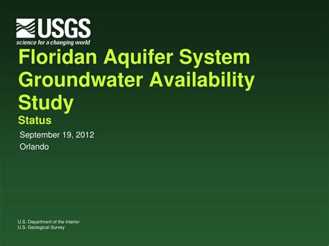 Ppt Floridan Aquifer System Groundwater Availability Study Status