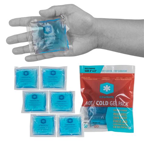 Buy Icewraps 3x3 Small Gel Ice Packs For Injuries Reusable Hot Cold