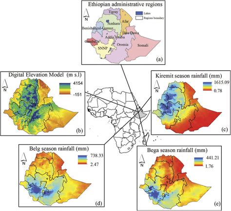 Ethiopian Administrative Regions A Topography B And Seasonal