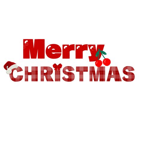 Merry Christmas Word With Cherry Decoration Merry Christmas Word