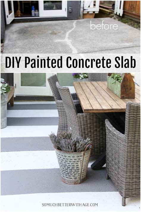 How To Paint Stripes Like An Outdoor Rug On Patio Concrete Slab So