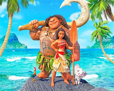 Disney Moana Movie Paint By Numbers Numeral Paint Kit
