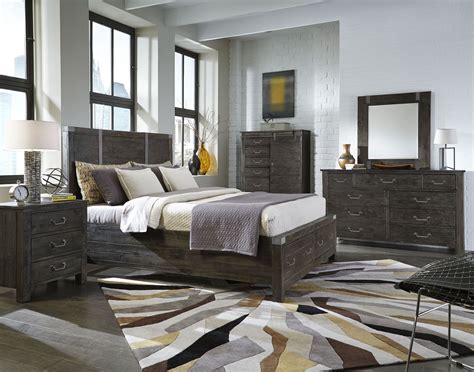 Abington Weathered Charcoal Panel Bedroom Set From Magnussen Home
