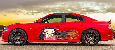 anime girl car sticker anime car side design anime car vinyl etsy