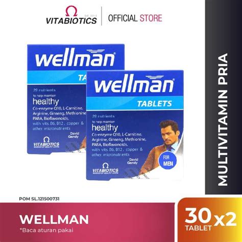 Promo Vitabiotics Wellman Multivitamin Kesehatan Vitalitas Pria 2 Pcs Diskon 38 Di Seller