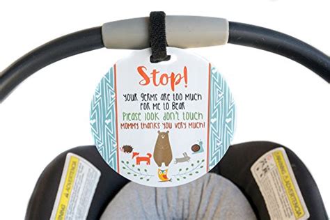 Baby Safety No Touching Newborn Baby Car Seat Tag Baby Shower T