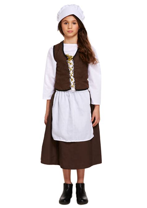 Childrens Victorian Maid Costume Large 10 12 Years Henbrandt Ltd