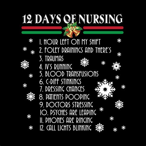 12 Days Of Nursing Funny Christmas Nurse Shirt 01 Christmas