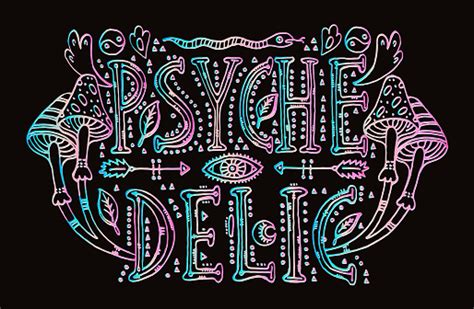 Detailed Ornamental Psychedelic Lettering Stock Illustration Download