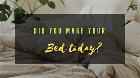 Make Your Bed Everyday And Make Your Life Better Youtube