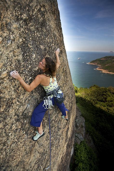 A Woman Climbing In Brazil Renata Campello Rock Climbs In Brazil