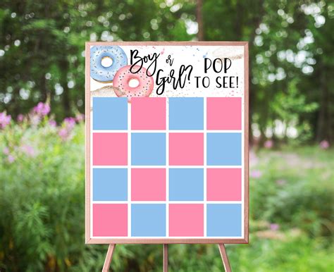 Gender Reveal Balloon Dart Board Donut Reveal Party Decor He - Etsy