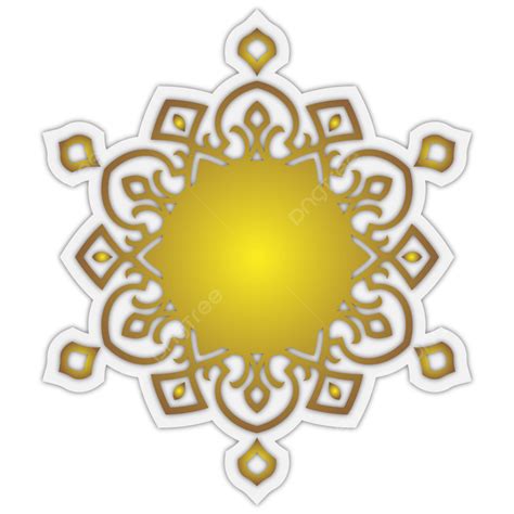 Ornamen Islami Mewah Dengan Warna Emas Vektor Ornamen Islam Dekorasi