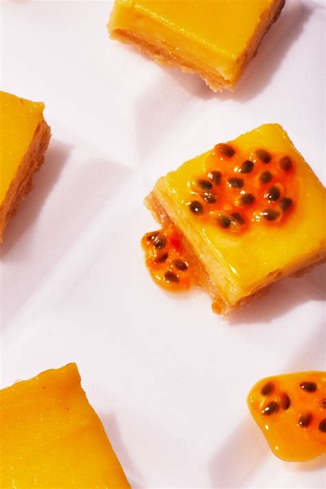 Passion Fruit Bars Recipe Passion Fruit Juice Baked Dishes Recipes