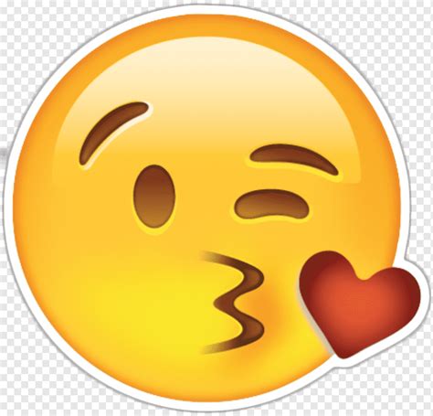 эмодзи Emoji Kiss Heart Стикер смайликов поцелуй любовь разное