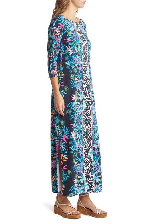 Lilly Pulitzer® Seralina Upf 50 Floral Long Sleeve Maxi Dress Nordstrom
