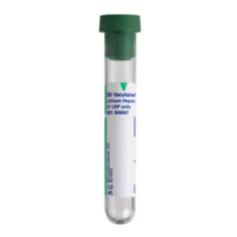 BD Vacutainer Plus Plastic Tube With Green Conventional Closure 3 ML 13