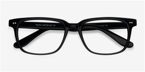 Pacific Rectangle Black Full Rim Eyeglasses Eyebuydirect